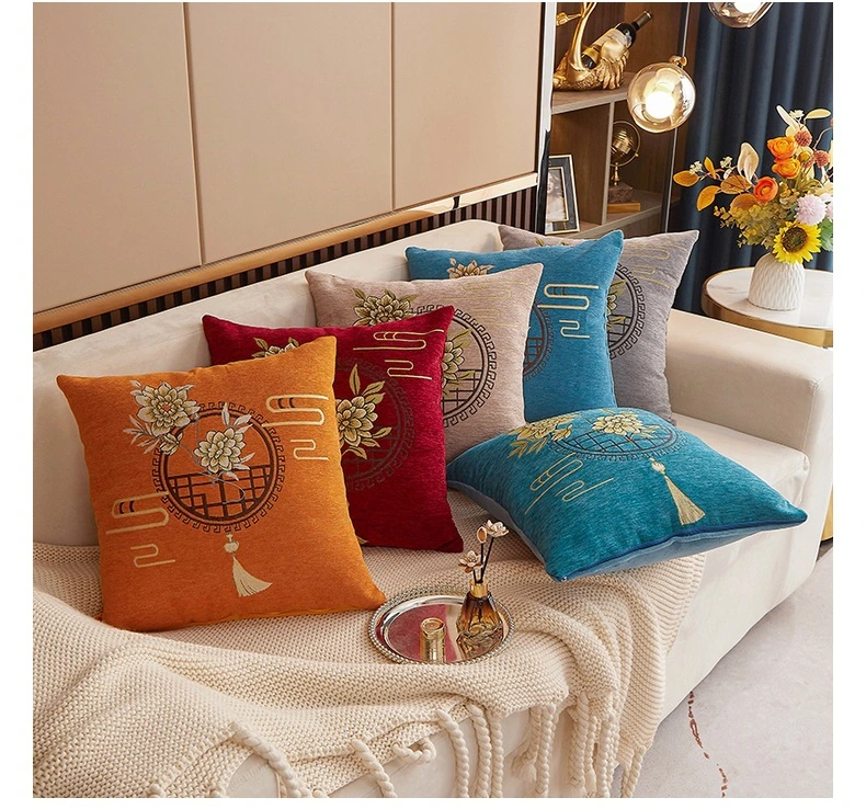 European-Style High-Precision Hot Drilling Sofa Cushion, Can Be Customized Luxury Tassel Pillowcase &amp; Pillow Cover