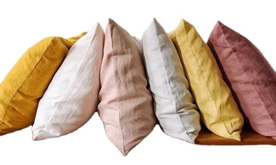 Eco-Friendly Natural Fabric 100% Linen Woven Cushion Throw Pillows Covers for All Season