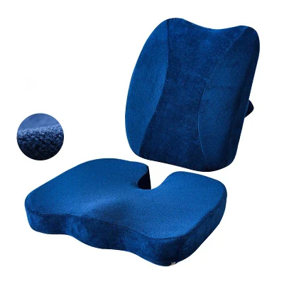 Simple and Modern Office Car Chair Memory Foam Pillow Seat Cushion, Car Office Chair Lumbar Cushion